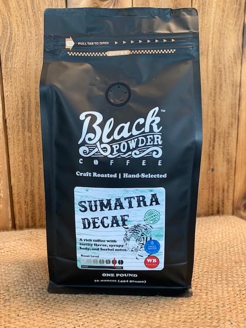 Load image into Gallery viewer, Sumatra Decaf | Naturally Grown | Swiss Water Process | Dark Roast by Black Powder Coffee
