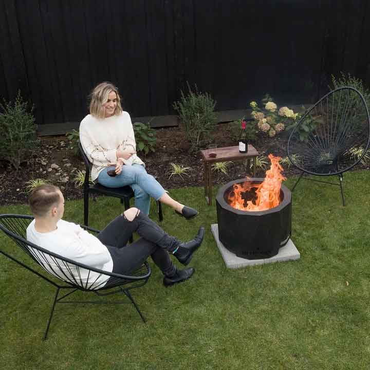 Load image into Gallery viewer, Blue Sky Outdoor Living 24 Steel Peak Patio Smokeless Fire Pit, Firewood and/or Wood Pellet Burning
