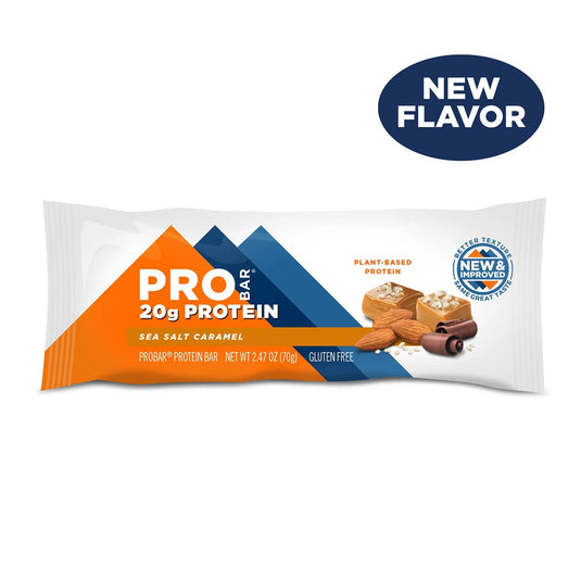 ProBar Peak Frosted Sea Salt Caramel Chewy Plant Based Protein Snack Bar