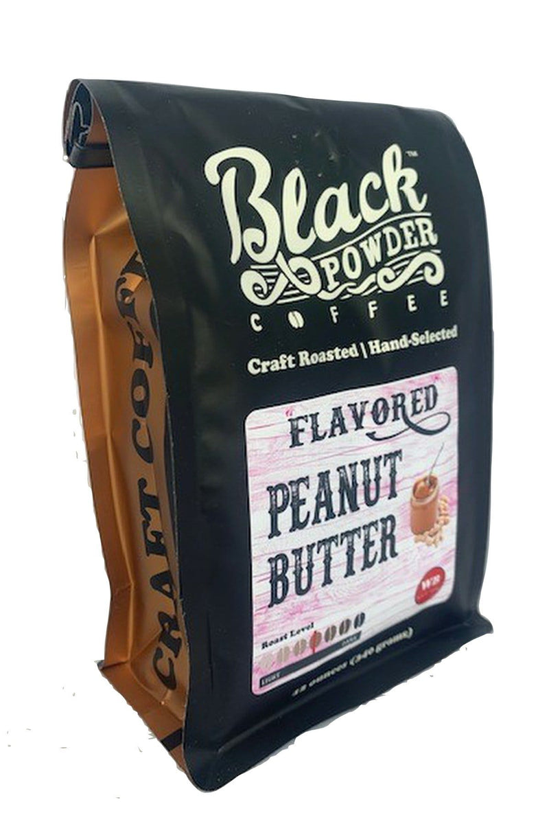 Load image into Gallery viewer, Peanut Butter Flavored Coffee by Black Powder Coffee
