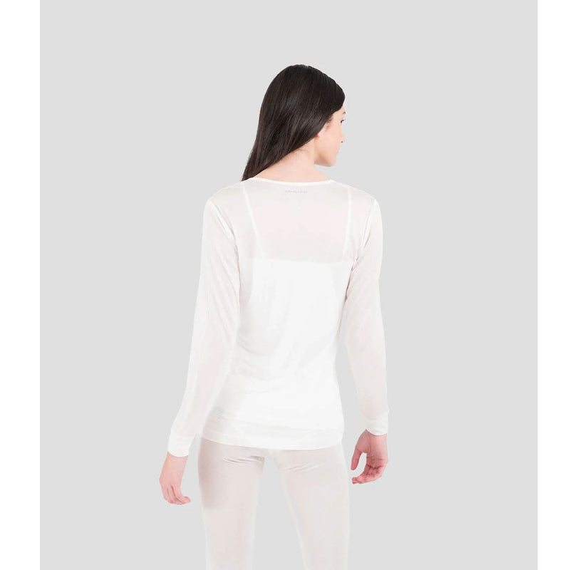 Load image into Gallery viewer, Terramar ThermaSilk CS Pointelle Silk Lightweight Long Sleeve Scoopneck Shirt - Women&#39;s
