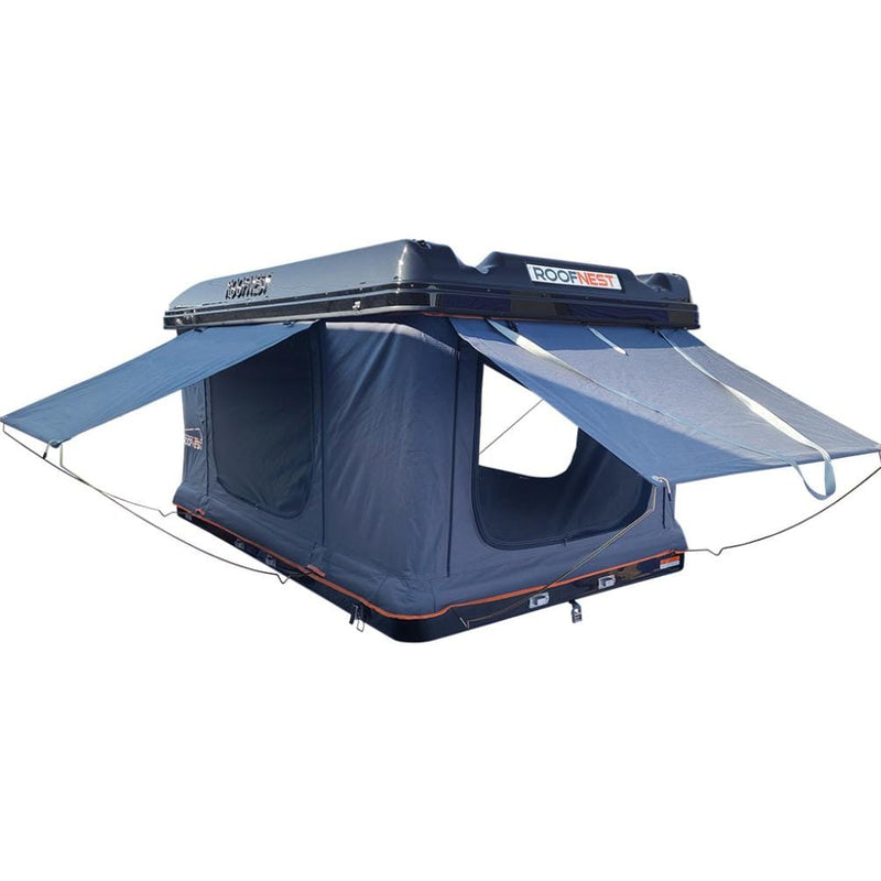 Load image into Gallery viewer, Roofnest Sparrow Adventure with Bars Rooftop Hardshell Car Tent
