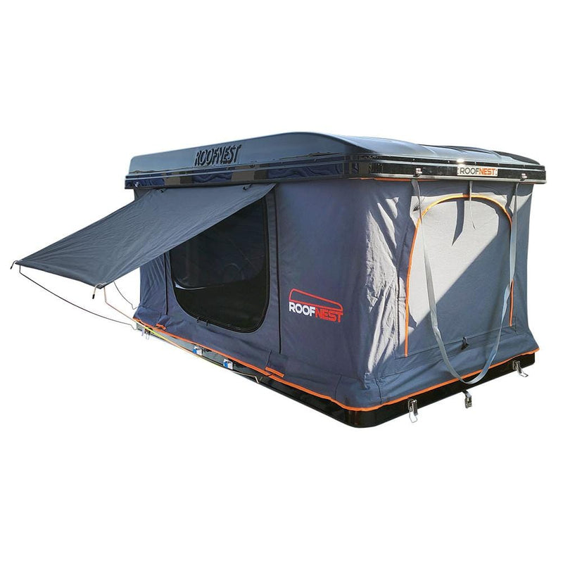 Load image into Gallery viewer, Roofnest Sparrow Adventure with Bars Rooftop Hardshell Car Tent
