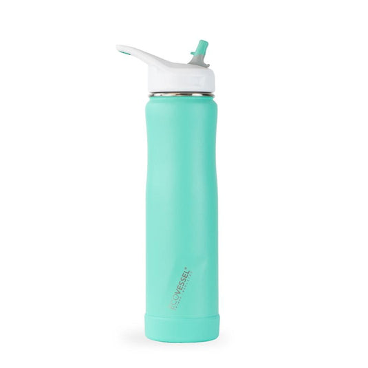 THE SUMMIT - Stainless Steel Insulated Straw Water Bottle - 24oz by EcoVessel
