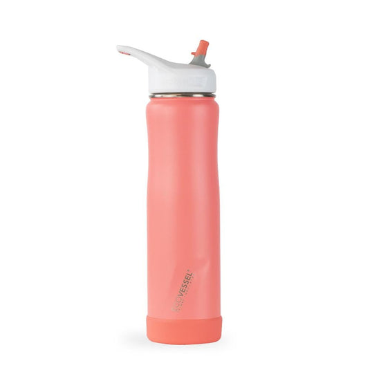 THE SUMMIT - Stainless Steel Insulated Straw Water Bottle - 24oz by EcoVessel