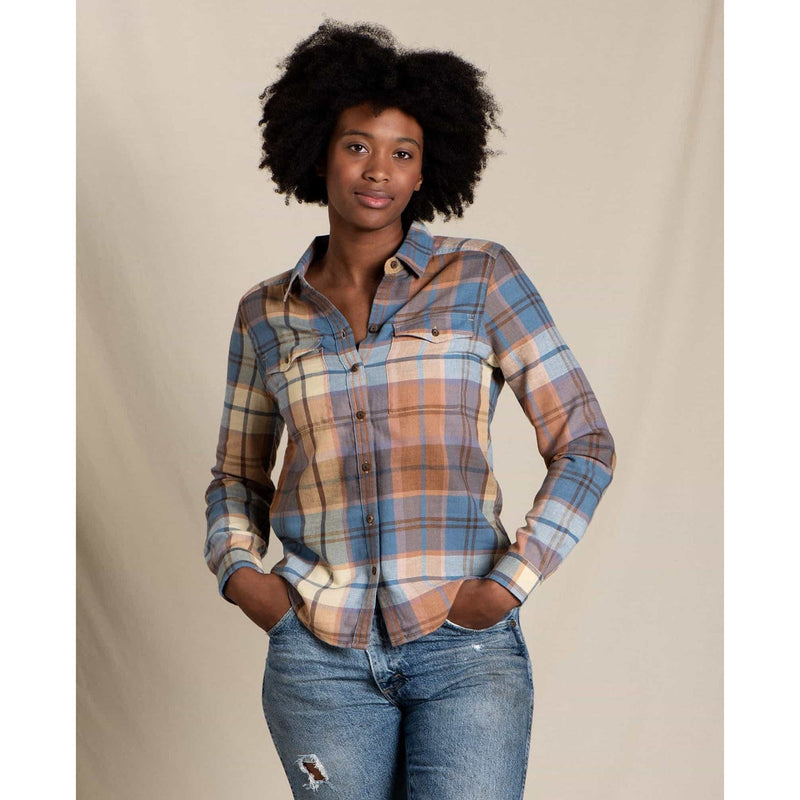 Load image into Gallery viewer, Toad&amp;Co Women&#39;s Re-Form Flannel Long Sleeve Shirt
