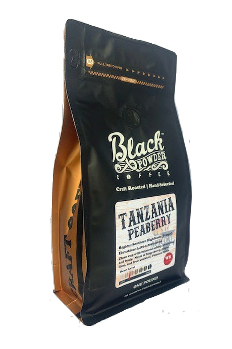 Load image into Gallery viewer, Tanzania Peaberry Coffee | Light Roast by Black Powder Coffee
