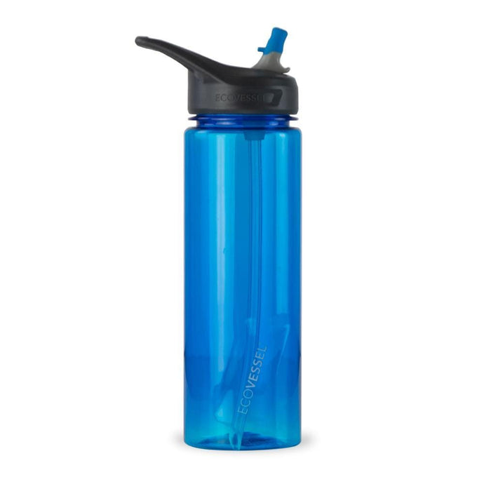 THE WAVE - BPA Free Plastic Sports Water Bottle With Straw - 24 oz by EcoVessel