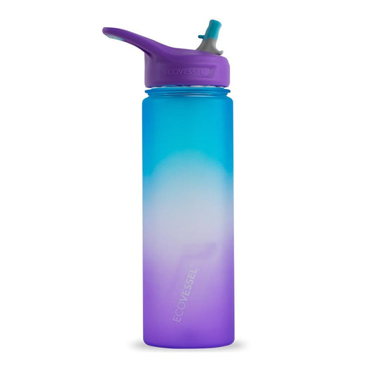 THE WAVE - BPA Free Plastic Sports Water Bottle With Straw - 24 oz by EcoVessel