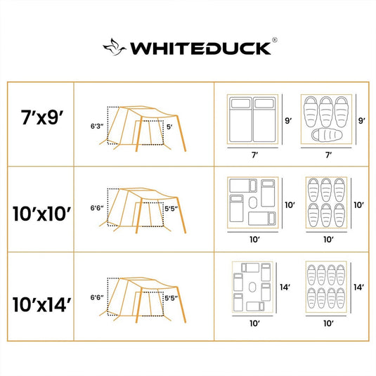 White Duck Prota Canvas Water Repllent 10x10 Tent
