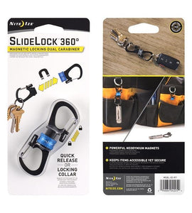 Nite Ize SlideLock 360° Magnetic Locking Dual Carabiner