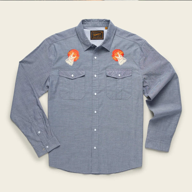 Load image into Gallery viewer, Howler Brothers Gaucho Snapshirt - Bark at the Moon
