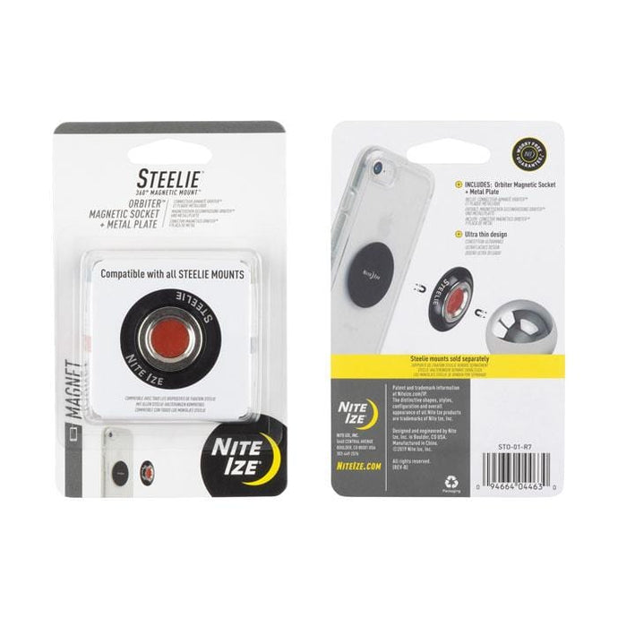 Nite Ize Steelie Orbiter Magnetic Socket + Metal Plate