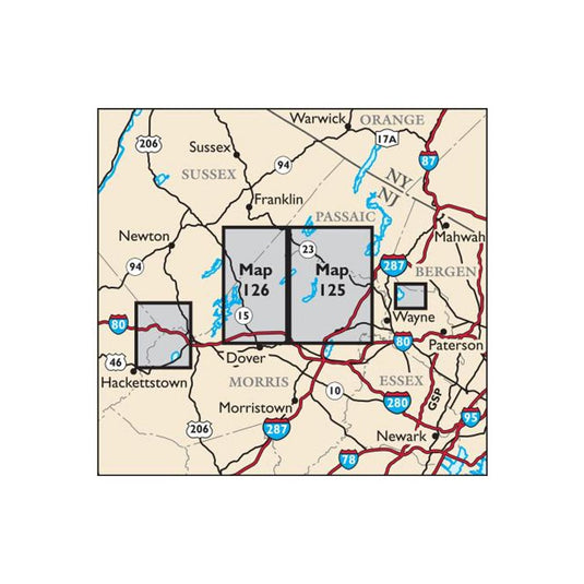 NYNJ Trail Conference Map - Morris County Highlands Trails