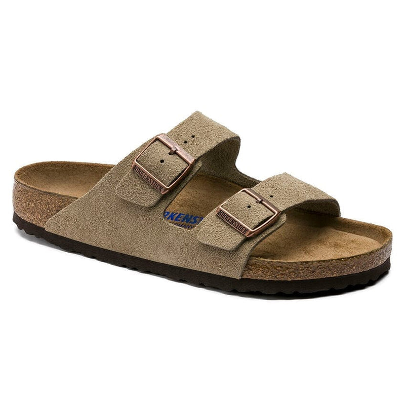 Load image into Gallery viewer, Birkenstock Arizona Narrow Soft Footbed Suede Leather Sandals Taupe 47 Footwear Mens by Birkenstock | Campmor
