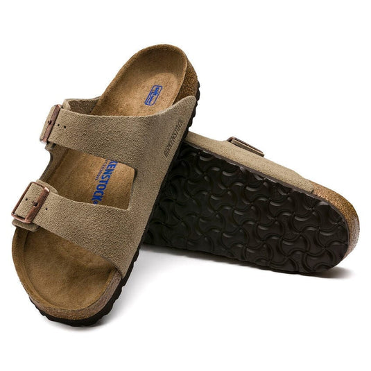 Birkenstock Arizona Narrow Soft Footbed Suede Leather Sandals Taupe Footwear Mens by Birkenstock | Campmor
