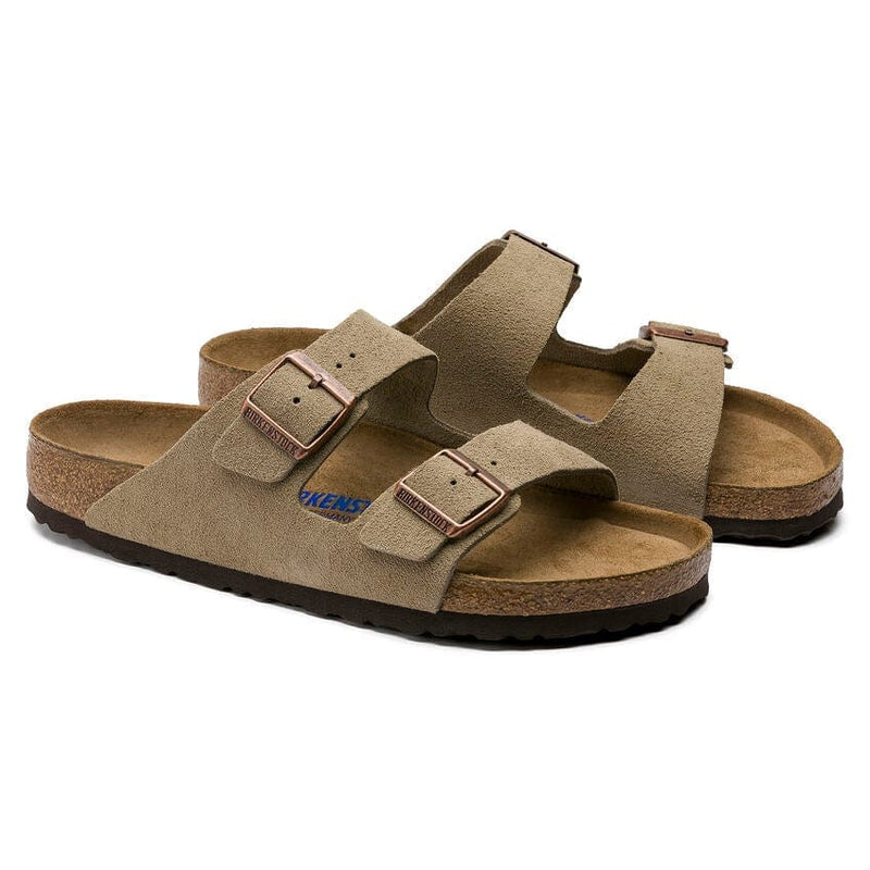 Load image into Gallery viewer, Birkenstock Arizona Narrow Soft Footbed Suede Leather Sandals Taupe Footwear Mens by Birkenstock | Campmor
