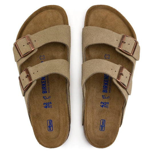 Birkenstock Arizona Regular Soft Footbed Suede Leather Sandals Taupe Footwear Mens by Birkenstock | Campmor