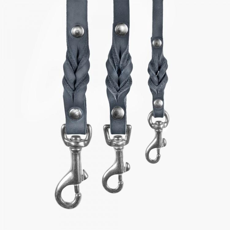 Load image into Gallery viewer, Butter Leather City Dog Leash - Timeless Grey by Molly And Stitch US
