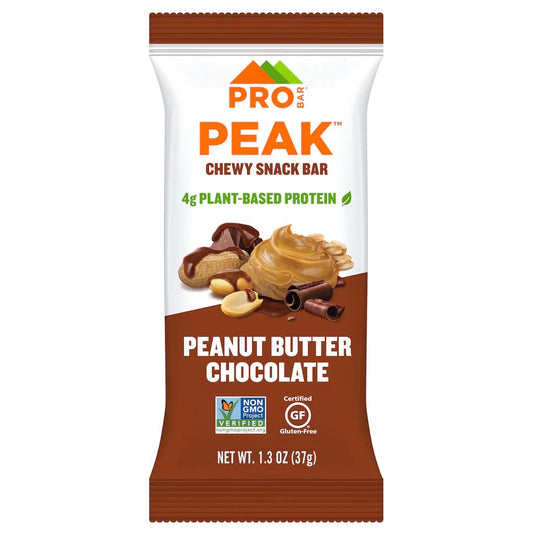 ProBar Peak Peanut Butter Chocolate Chewy Plant Based Protein Snack Bar