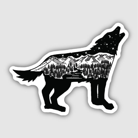 Wolf Scene Sticker