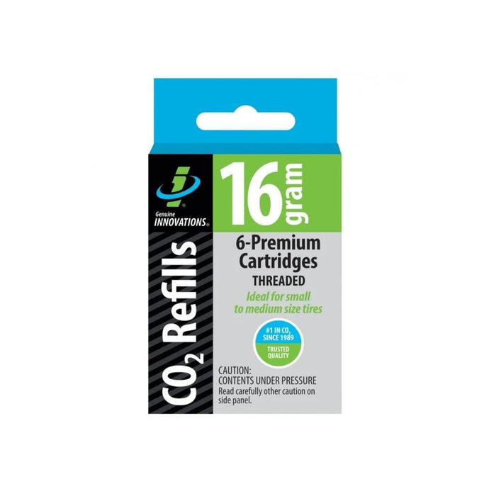 Genuine Innovations 16gram 6 Pack Threaded CO2 Cartridges