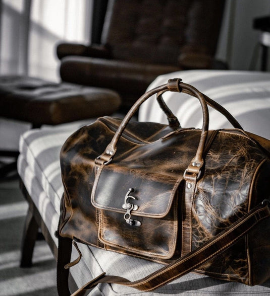 PREORDER: Buffalo Leather Duffle Bag by Vintage Gentlemen