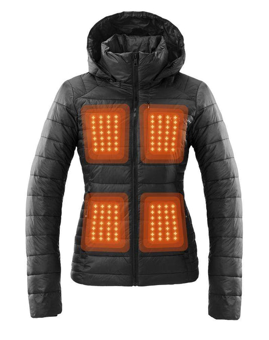 Aura Women's Heated Jacket | Jet Black by Kelvin Coats