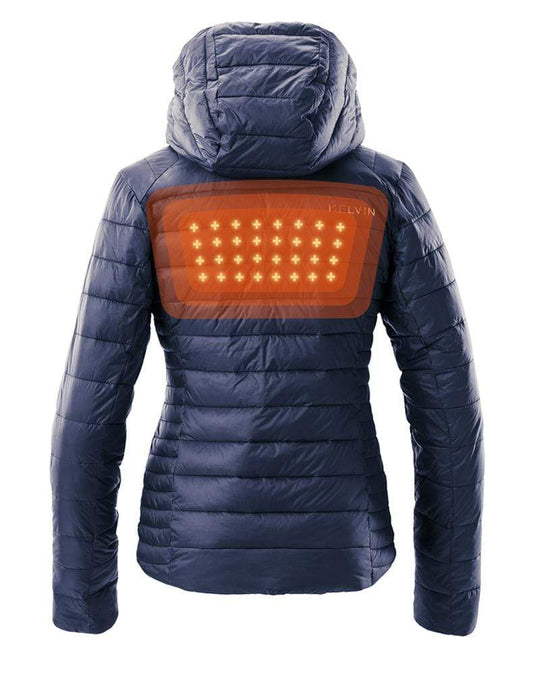 Aura Women's Heated Jacket | Space Blue by Kelvin Coats