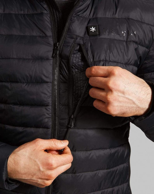 Phantom Men's Heated Jacket | Jet Black by Kelvin Coats