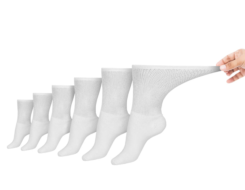Load image into Gallery viewer, Women&#39;s Cotton Diabetic Crew Socks (6 Pair) by DIABETIC SOCK CLUB
