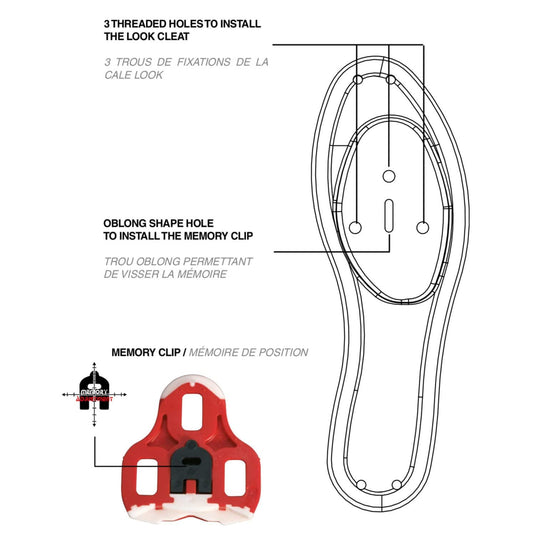 Look Keo Grip Gray Cleat - 4.5 Degree Float Cleat