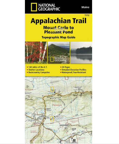 National Geographic Trails Illustrated Appalachian Trail, Mount Carlo to Pleasant Pond [Maine]