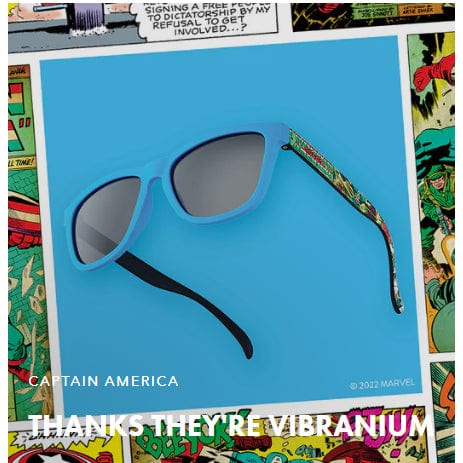 goodr Marvel The Avengers OG Sunglasses - Thanks, They're Vibranium