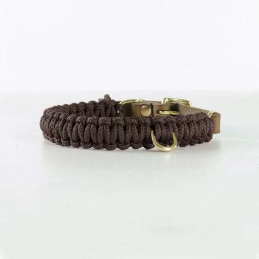 Touch of Leather Dog Collar - Chocolate by Molly And Stitch US