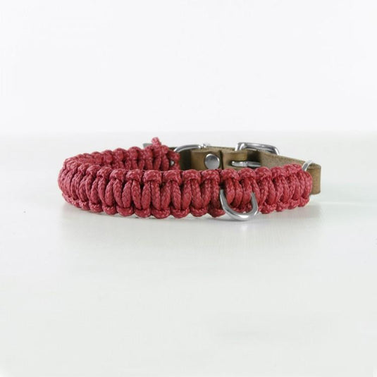 Touch of Leather Dog Collar - Redwine by Molly And Stitch US