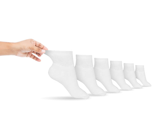 Men's Cotton Diabetic Ankle Socks (6 Pair) by DIABETIC SOCK CLUB